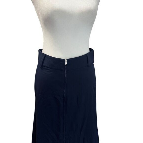 Sportmax Code Navy Wool-Blend Maxi Skirt with Signature Jewel Detail - Picture 2 of 6